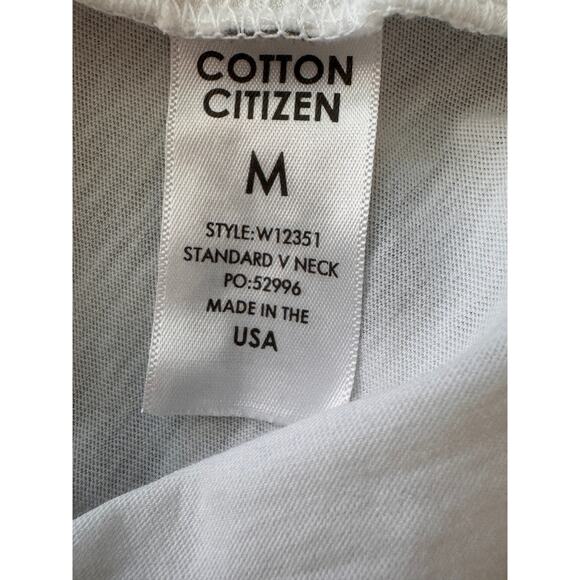 New COTTON CITIZEN Women's White Standard V Neck Tee Size M - Picture 8 of 10